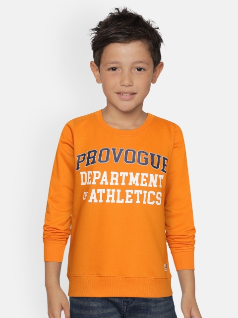 

Provogue Boys Orange & White Brand Logo Print Sweatshirt