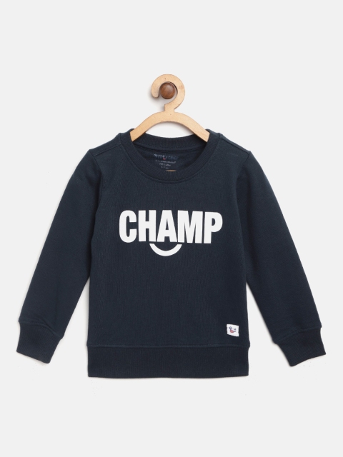 

Miss & Chief Boys Navy Blue & White Typography Print Sweatshirt