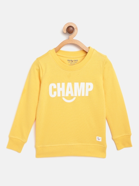 

Miss & Chief Boys Yellow & White Printed Sweatshirt