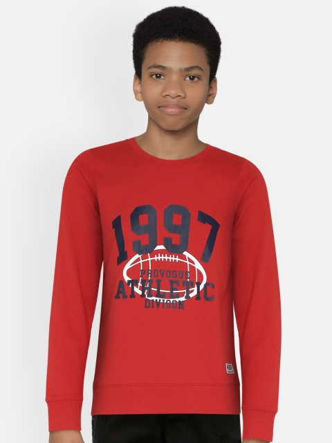 

Provogue Boys Red & Black Printed Sweatshirt