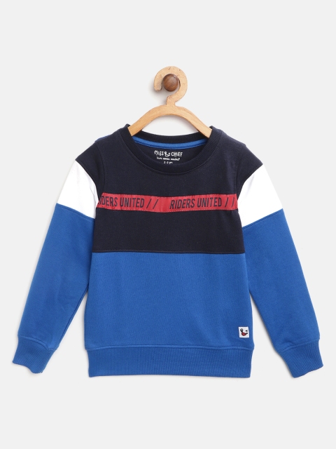 

Miss & Chief Boys Blue & White Colourblocked Sweatshirt