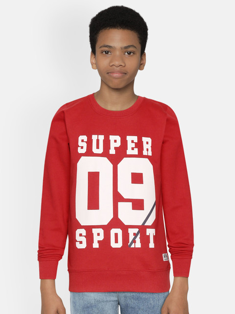 

Provogue Boys Red & White Varsity Print Sweatshirt