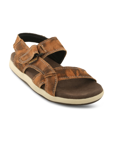 

Bacca Bucci Men Tan Brown Genuine Leather Sandals