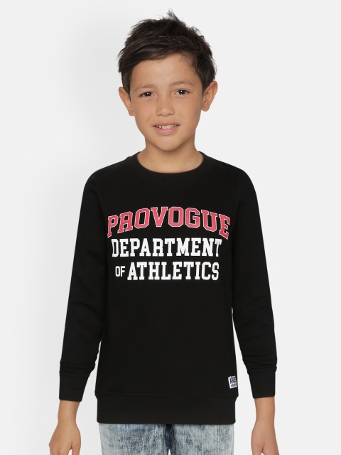 

Provogue Boys Black & White Brand Logo Print Sweatshirt