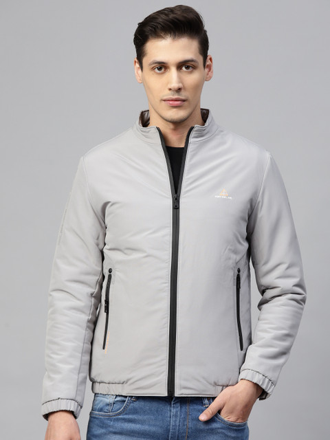 

Fort Collins Men Grey Solid Lightweight Padded Jacket