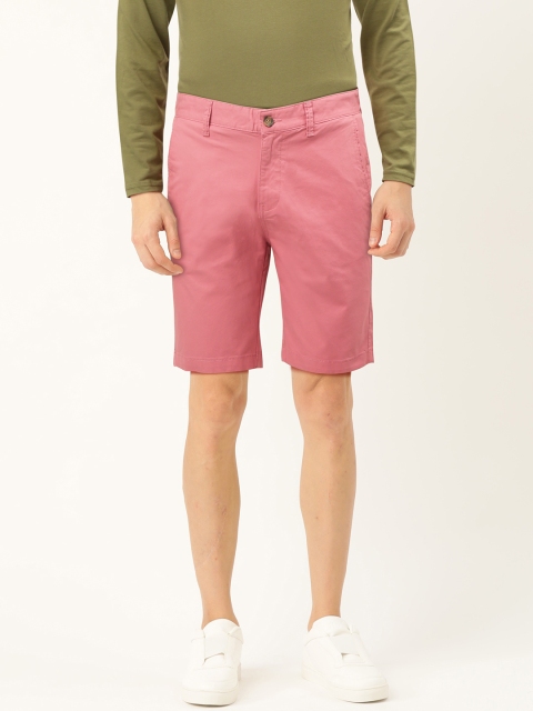 

United Colors of Benetton Men Mauve Solid Slim Fit Chino Shorts