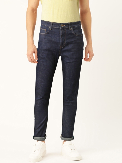 

United Colors of Benetton Men Navy Blue Carrot Fit Mid-Rise Clean Look Stretchable Jeans