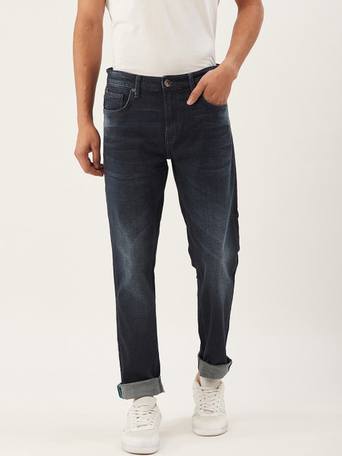 

United Colors of Benetton Men Navy Blue Skinny Fit Mid-Rise Clean Look Stretchable Jeans