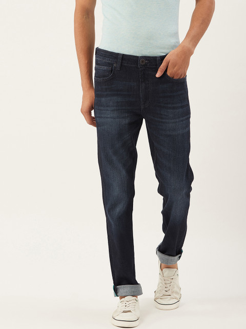 

United Colors of Benetton Men Navy Blue Skinny Fit Mid-Rise Clean Look Stretchable Jeans