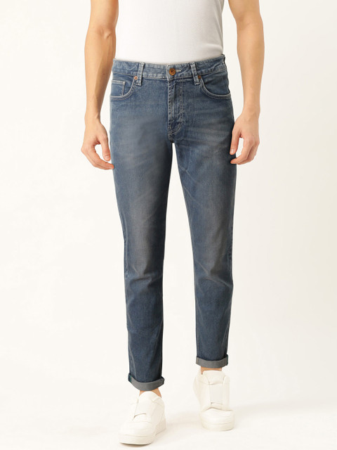 

United Colors of Benetton Men Blue Slim Tapered Fit Mid-Rise Clean Look Stretchable Jeans