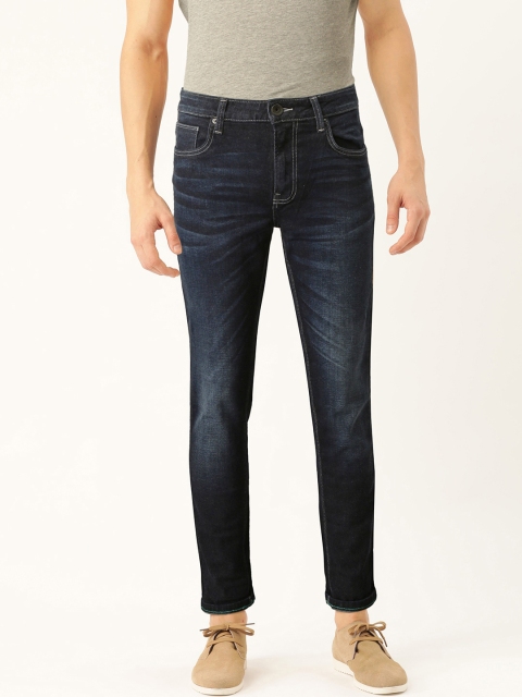 

United Colors of Benetton Men Navy Blue Skinny Fit Mid-Rise Clean Look Stretchable Jeans