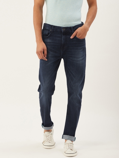 

United Colors of Benetton Men Navy Blue Carrot Fit Mid-Rise Clean Look Stretchable Jeans