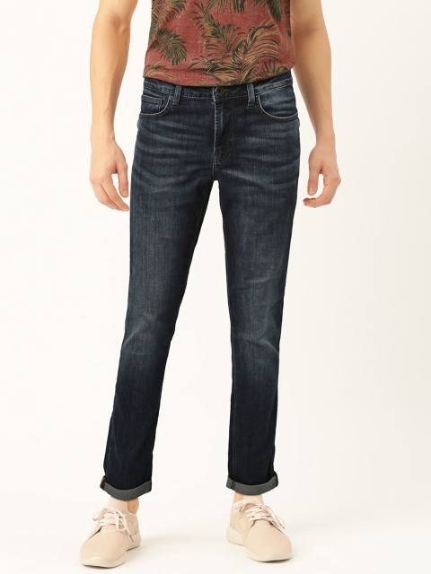 

United Colors of Benetton Men Blue Skinny Fit Mid-Rise Clean Look Stretchable Jeans