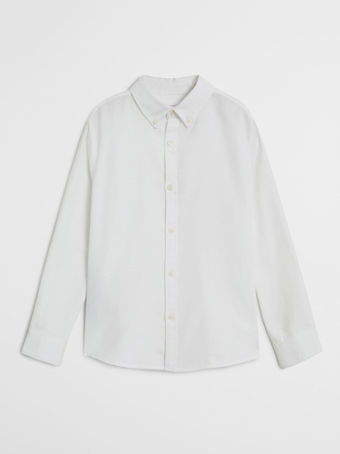 

Mango Kids Boys White Regular Fit Solid Casual Shirt
