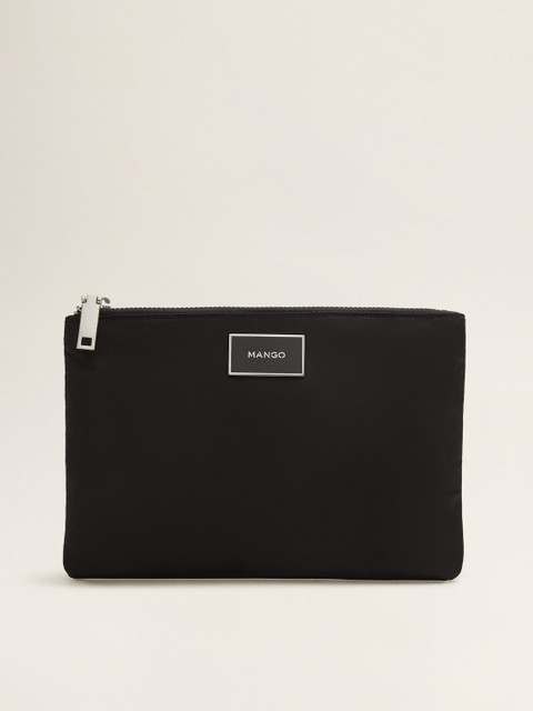 

MANGO Women Black Solid Cosmetic Pouch