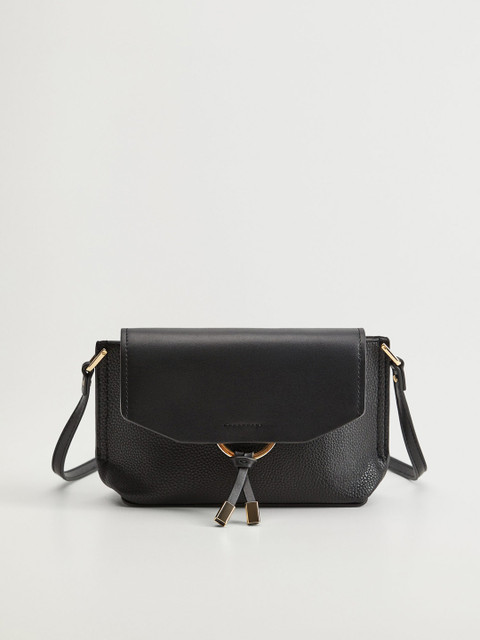 

MANGO Black Solid Sling Bag
