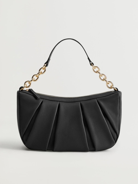

MANGO Women Black Solid Shoulder Bag