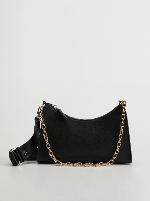 

MANGO Women Black Solid Shoulder Bag