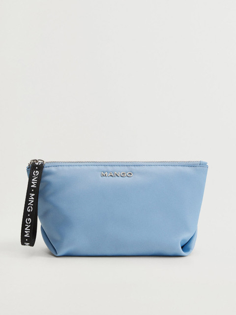 

MANGO Women Blue Solid Cosmetic Pouch