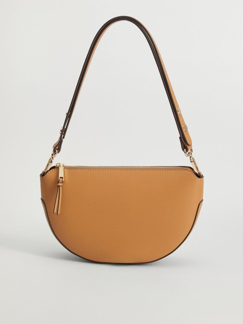

MANGO Tan Brown Solid Adjustable Sling Bag cum Shoulder Bag