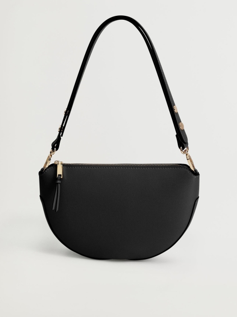 

MANGO Black Solid Adjustable Sling Bag cum Shoulder Bag