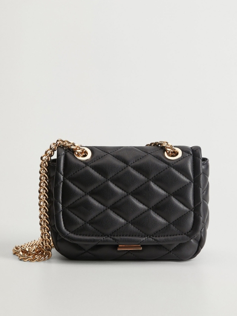 

MANGO Black Quilted Shoulder Bag