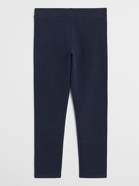 

Mango Kids Girls Navy Blue Solid Ankle-Length Sustainable Leggings