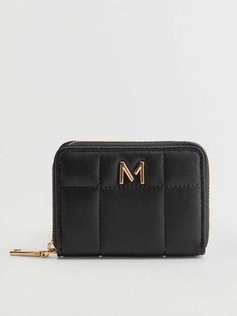 

MANGO Black Quilted Coin Purse