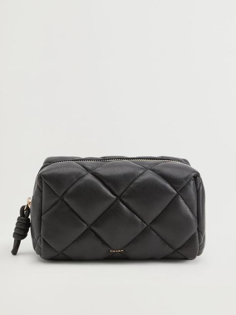 

MANGO Women Black Quilted Cosmetic Pouch