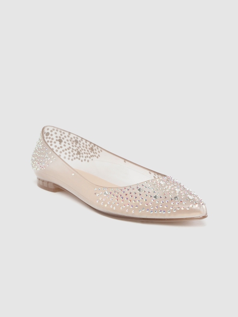 

DressBerry Women Transparent Embellished Ballerinas