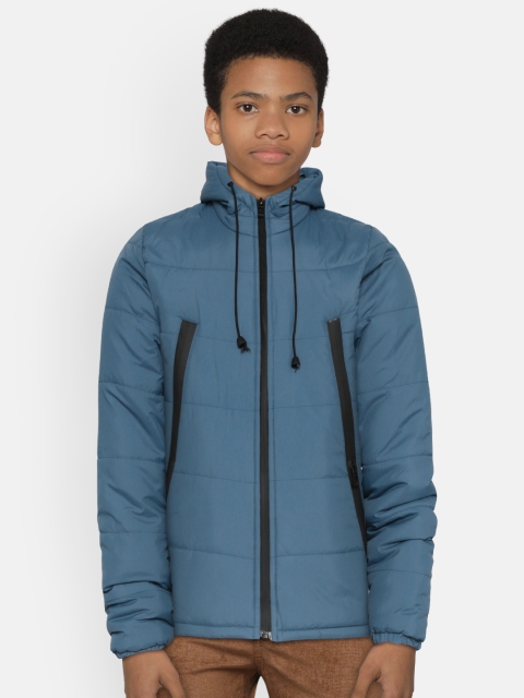 

Killer Boys Teal Blue Hooded Solid Padded Jacket