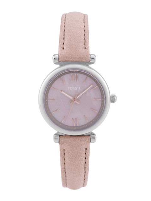 

Fossil Women Pink Carlie Mini Mother of Pearl Finish Analogue Watch ES4530