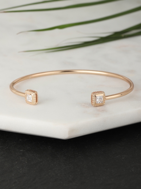 

Carlton London Rose Gold-Plated CZ-Studded Cuff Bracelet