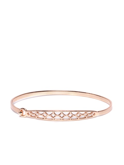 

Carlton London Rose Gold-Plated Cut-Out Bangle-Style Bracelet