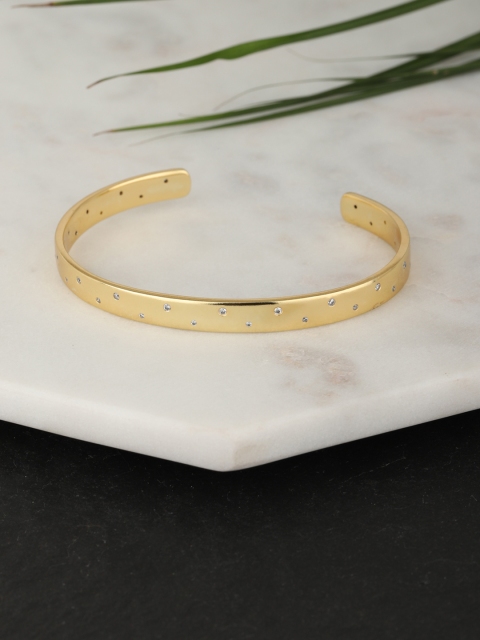 

Carlton London Gold-Plated CZ-Studded Cuff Bracelet