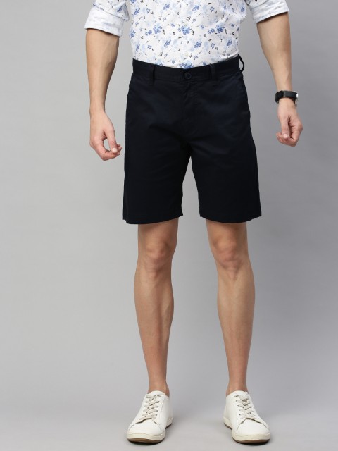 

Harvard Men Navy Blue Solid Regular Fit Chino Shorts
