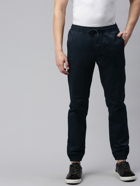 

Harvard Men Navy Blue Regular Fit Solid Joggers