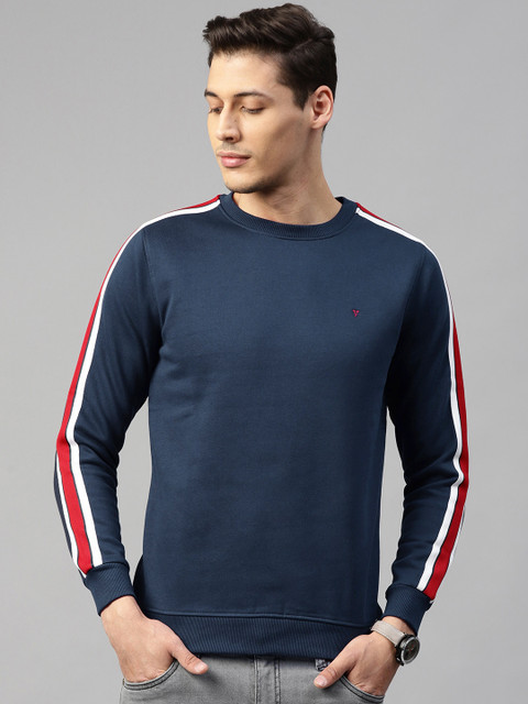 

Van Heusen Sport Men Navy Blue Solid Sweatshirt