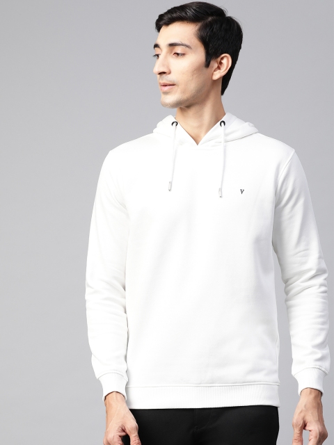 

Van Heusen Sport Men White Solid Hooded Sweatshirt