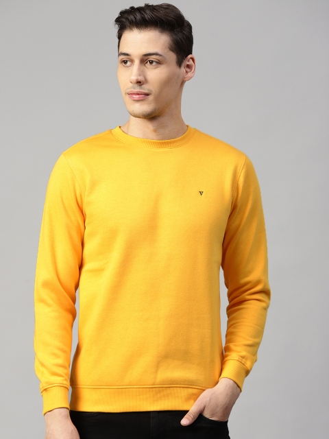 

Van Heusen Sport Men Yellow Solid Sweatshirt