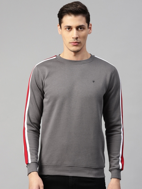 

Van Heusen Sport Men Charcoal Grey Solid Sweatshirt
