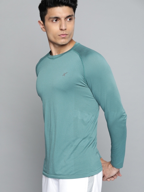 

HRX by Hrithik Roshan Men Green Rapid-Dry Solid Round Neck Training T-shirt