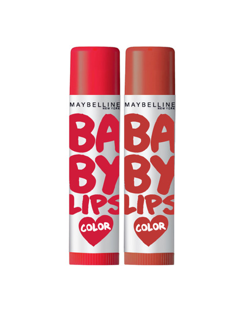 

Maybelline New York Set Of 2 Baby Lip Balms, Red