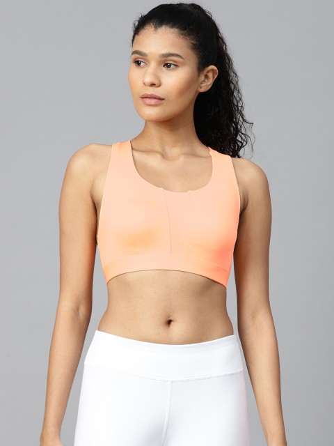 

Marks & Spencer Women Peach-Coloured Solid Non Wired Non Padded Sports Bra T336331