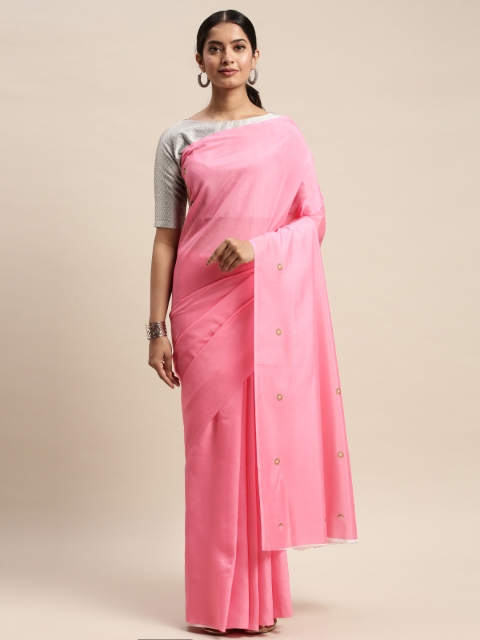 

DIVASTRI Pink Printed Silk Blend Saree