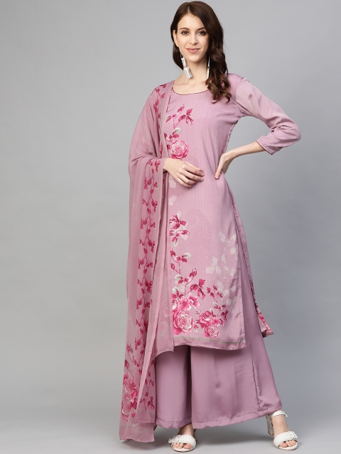 

Readiprint Fashions Lavender & Pink Floral Print Unstitched Dress Material