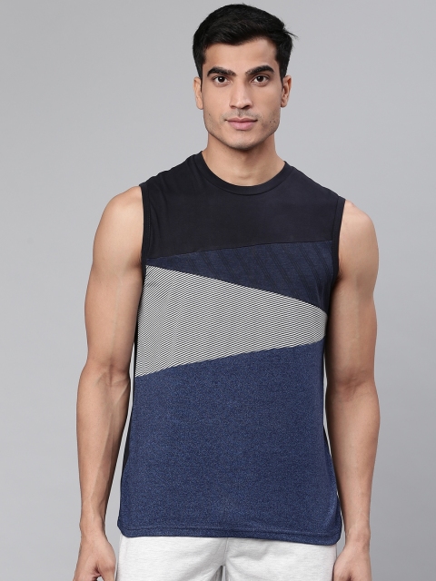 

Sweet Dreams Men Blue & White Colourblocked Lounge T-shirt