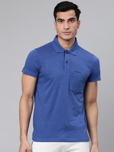 

Sweet Dreams Men Blue Solid Polo Collar Lounge T-shirt
