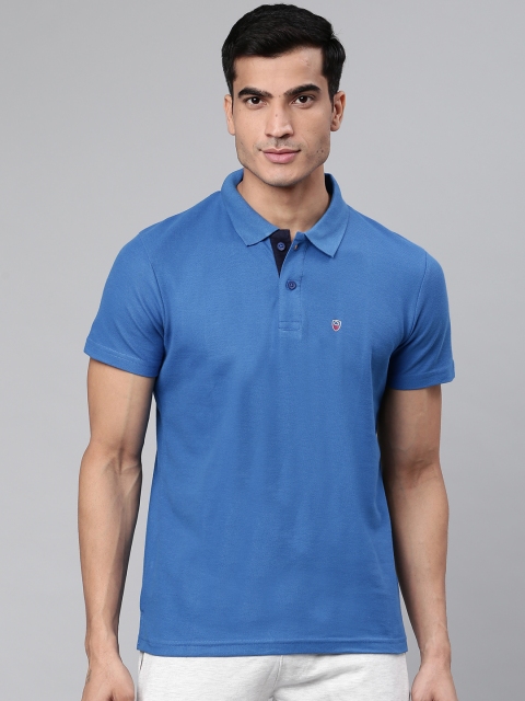 

Sweet Dreams Men Blue Solid Polo Collar Lounge T-shirt
