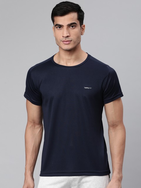 

Sweet Dreams Men Navy Blue Solid Round Neck T-shirt